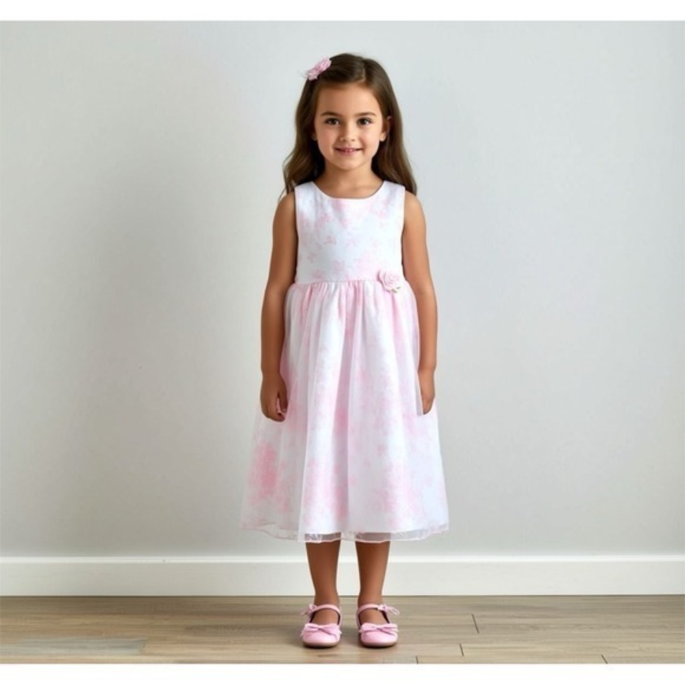 Perfectly Dressed Floral Lace Girlcore Coquette Party Dress Easter-4  KidCore